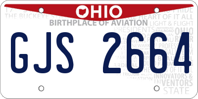 OH license plate GJS2664