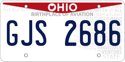 OH license plate GJS2686