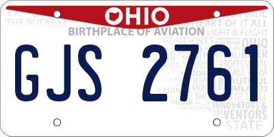 OH license plate GJS2761