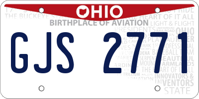 OH license plate GJS2771
