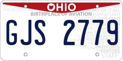 OH license plate GJS2779