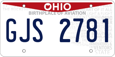 OH license plate GJS2781