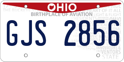 OH license plate GJS2856