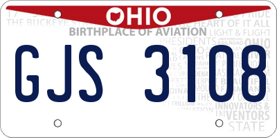 OH license plate GJS3108