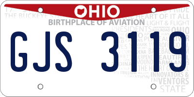 OH license plate GJS3119