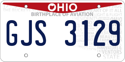 OH license plate GJS3129