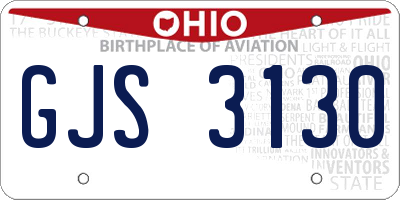 OH license plate GJS3130