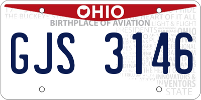 OH license plate GJS3146