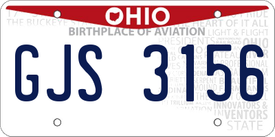 OH license plate GJS3156