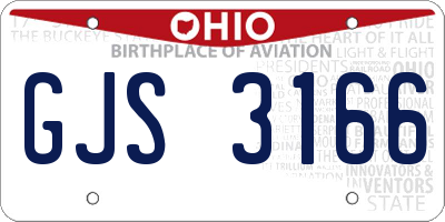 OH license plate GJS3166