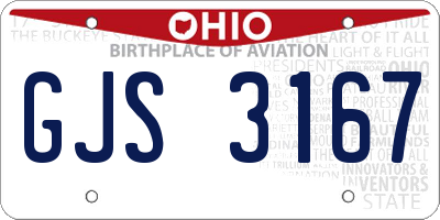 OH license plate GJS3167