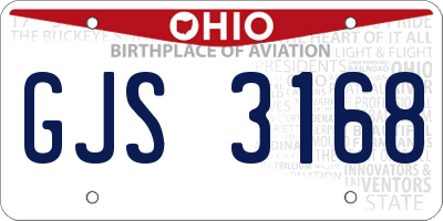 OH license plate GJS3168