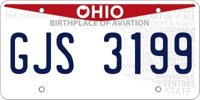OH license plate GJS3199
