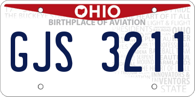 OH license plate GJS3211