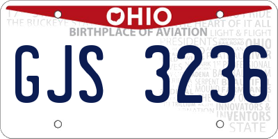 OH license plate GJS3236