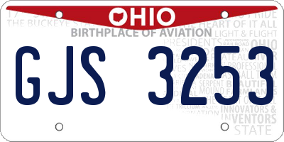 OH license plate GJS3253