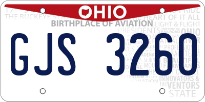 OH license plate GJS3260