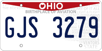 OH license plate GJS3279