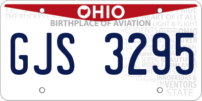 OH license plate GJS3295