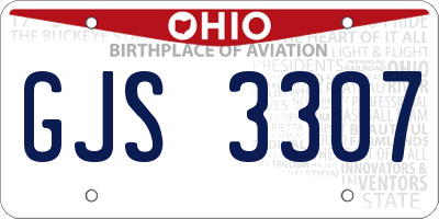 OH license plate GJS3307