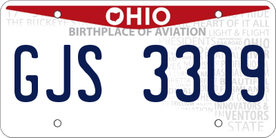 OH license plate GJS3309
