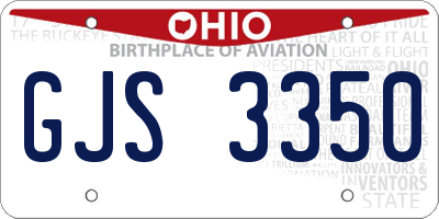 OH license plate GJS3350