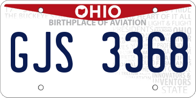 OH license plate GJS3368