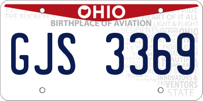 OH license plate GJS3369