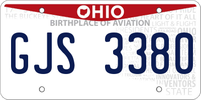 OH license plate GJS3380