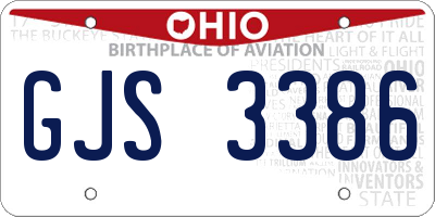 OH license plate GJS3386