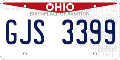 OH license plate GJS3399