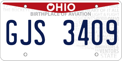 OH license plate GJS3409