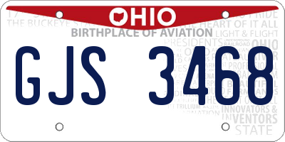 OH license plate GJS3468