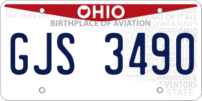 OH license plate GJS3490