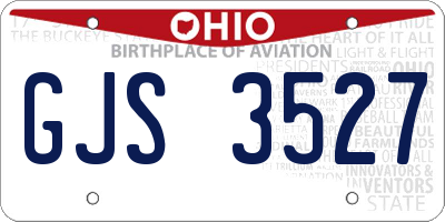 OH license plate GJS3527