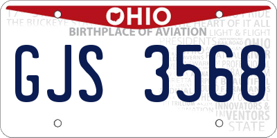 OH license plate GJS3568