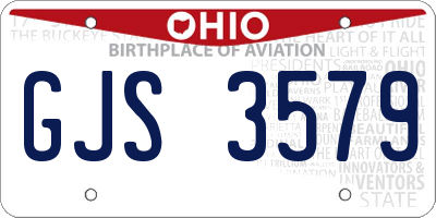 OH license plate GJS3579