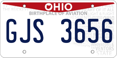 OH license plate GJS3656