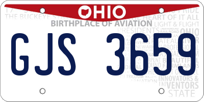 OH license plate GJS3659