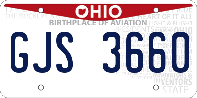 OH license plate GJS3660