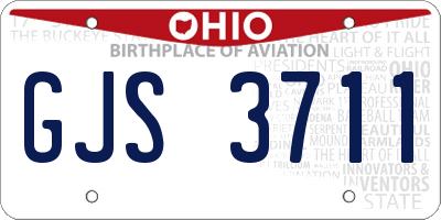 OH license plate GJS3711