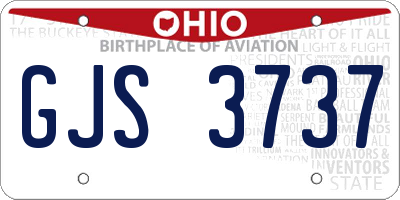 OH license plate GJS3737