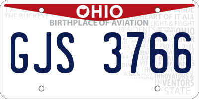OH license plate GJS3766
