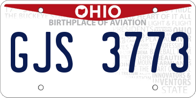 OH license plate GJS3773