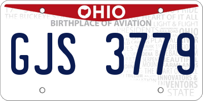 OH license plate GJS3779