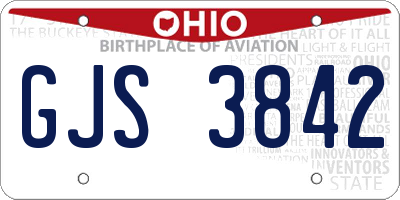 OH license plate GJS3842