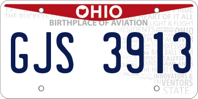 OH license plate GJS3913