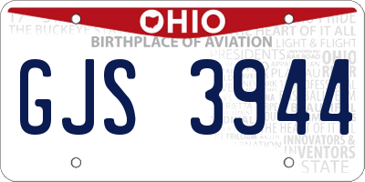 OH license plate GJS3944