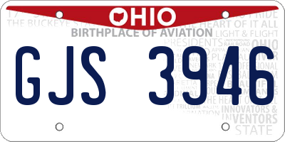 OH license plate GJS3946