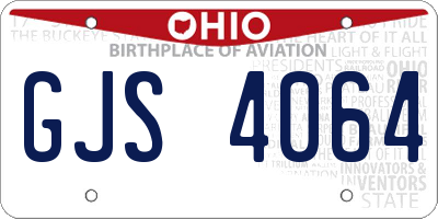 OH license plate GJS4064